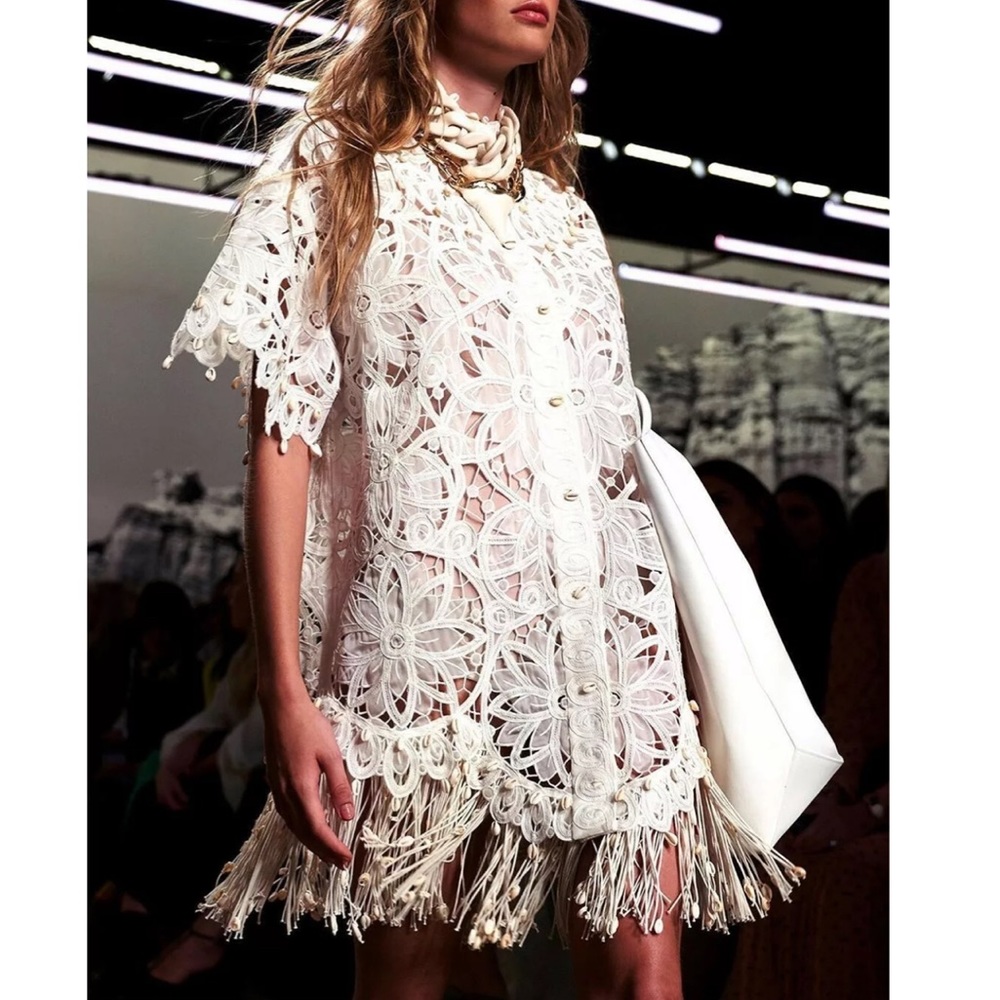 $1950 Zimmermann Wavelength Shirt Dress Size 1 - Picture 2 of 6